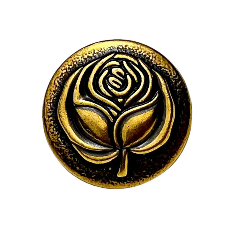 18/23mm Vintage Rózsaszín Fém Gomb Pulóverekhez 12DB