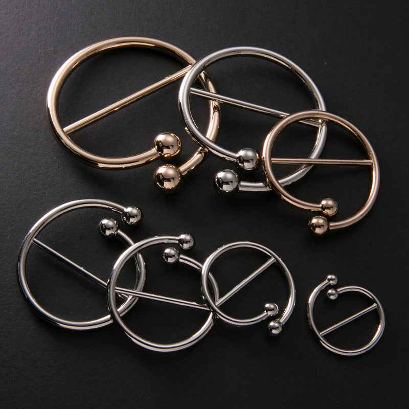20-50mm Gold & Silver Metal Ring Knot Buttons for Clothing 20 Pack