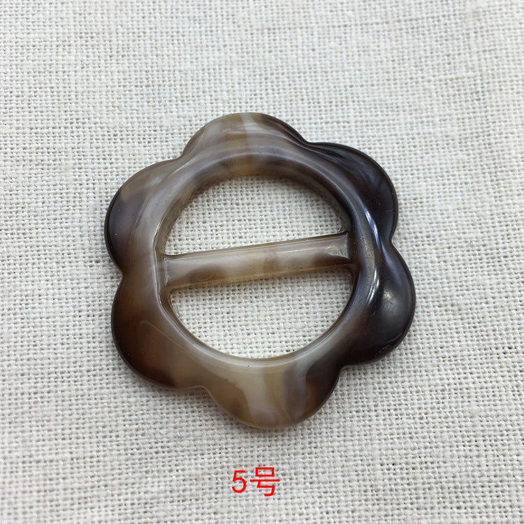 25mm Adjustable Flower Resin Buckle Button for T-Shirts Scarves 10pcs