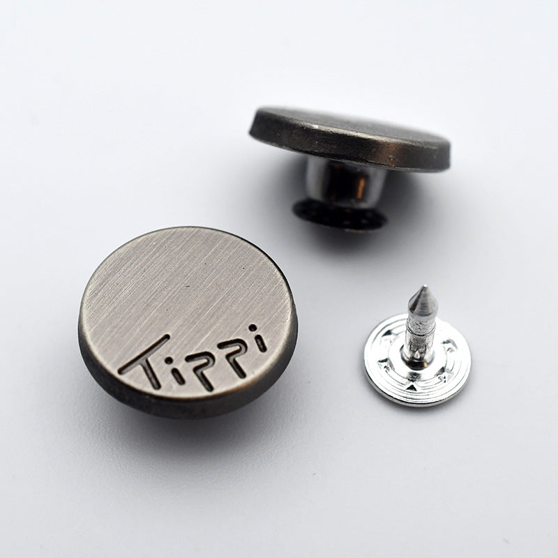 Hollow Round Metal Shank Stud Buttons for Denim Clothing 21 Pack