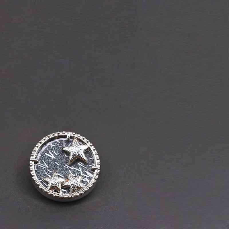 18/23mm Gold/Silver/Bronze Starry Sky Alloy Shank Buttons 10pcs