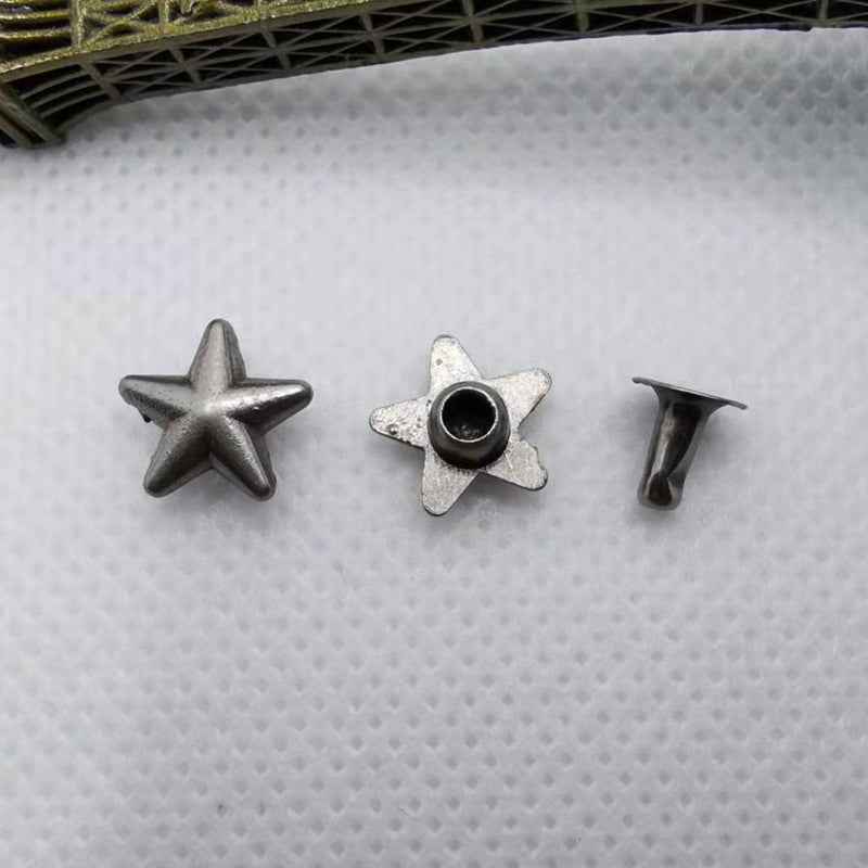 Vintage Silver Star Studs – Punk Rock Spikes 55 Pack(11 Styles)
