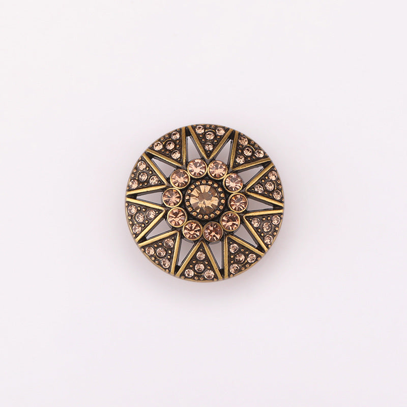 Hollow Star Crystal Metal Shank Buttons Set of 20