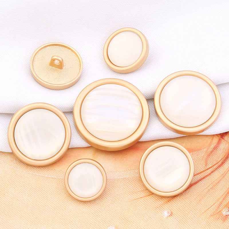 15-28mm Cat's Eye Gemstone Shank Buttons Gold White & Blue-Black 36pcs