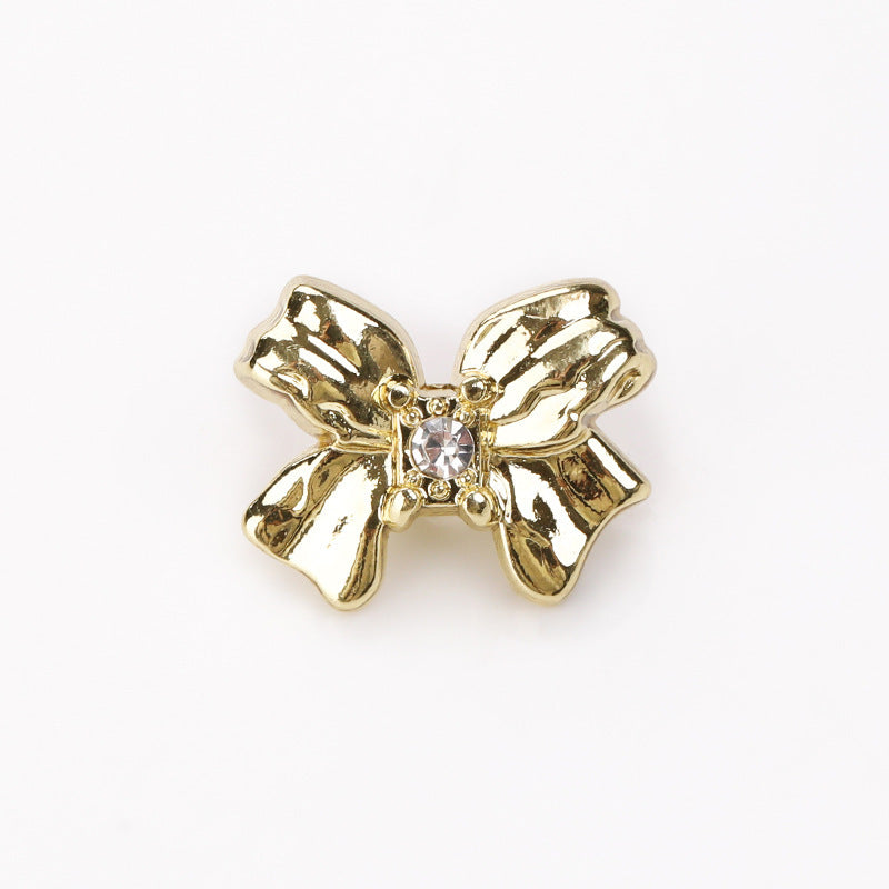 Crystal Bow Metal Shank Buttons 15mm Set of 20 – Light Gold & Nickel