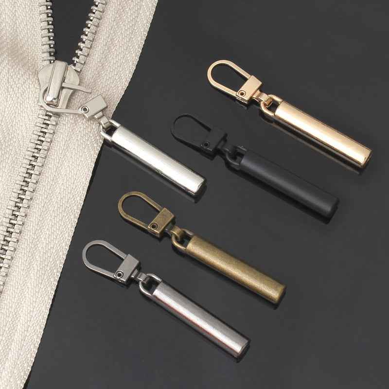 50mmx6mm Detachable Metal Zipper Pulls 15pcs Slim Replacement Sliders