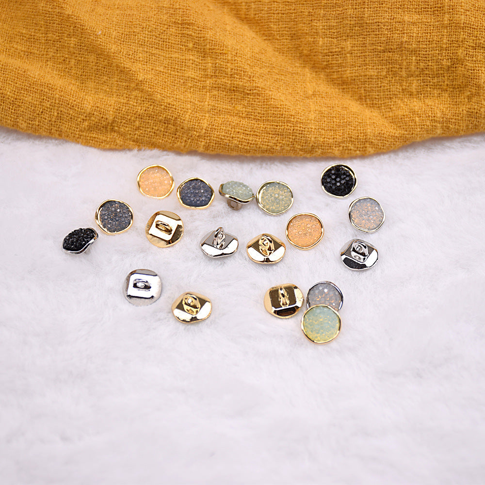 10mm Twinkle Star Resin Metal Buttons 20-Pack for Blouses Shirts