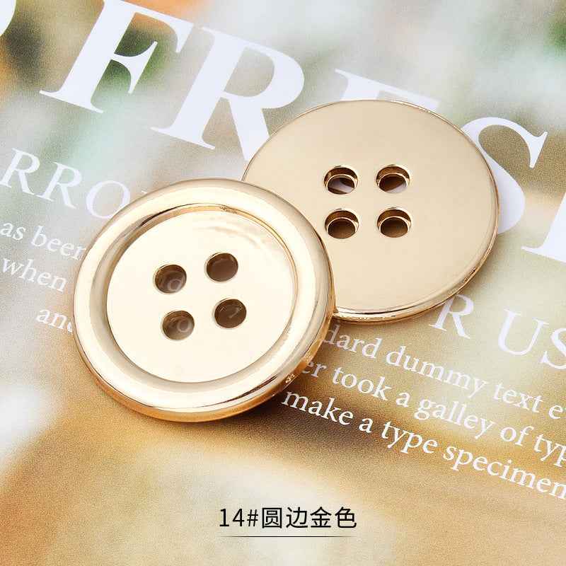 11.5-25mm Metal 4-Hole Premium Multi-Size Buttons for Tailoring 36pcs