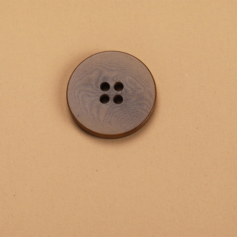 Natural Fruit Shell Flat 4-Hole Buttons Set of 20 – Black Beige Coffee