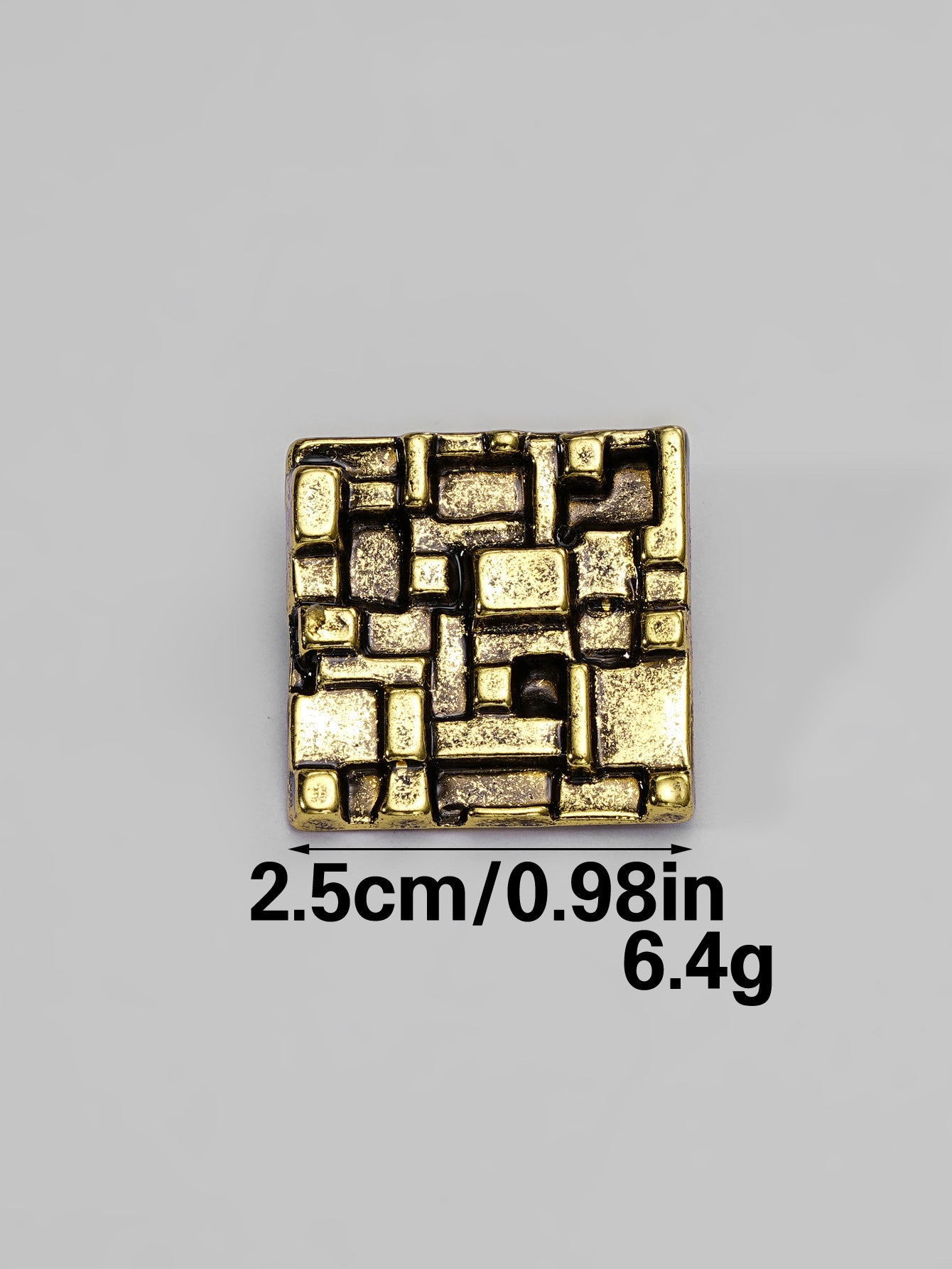 20mm/25mm Vintage QR Code Pattern Metal Shank Buttons – 10-Piece