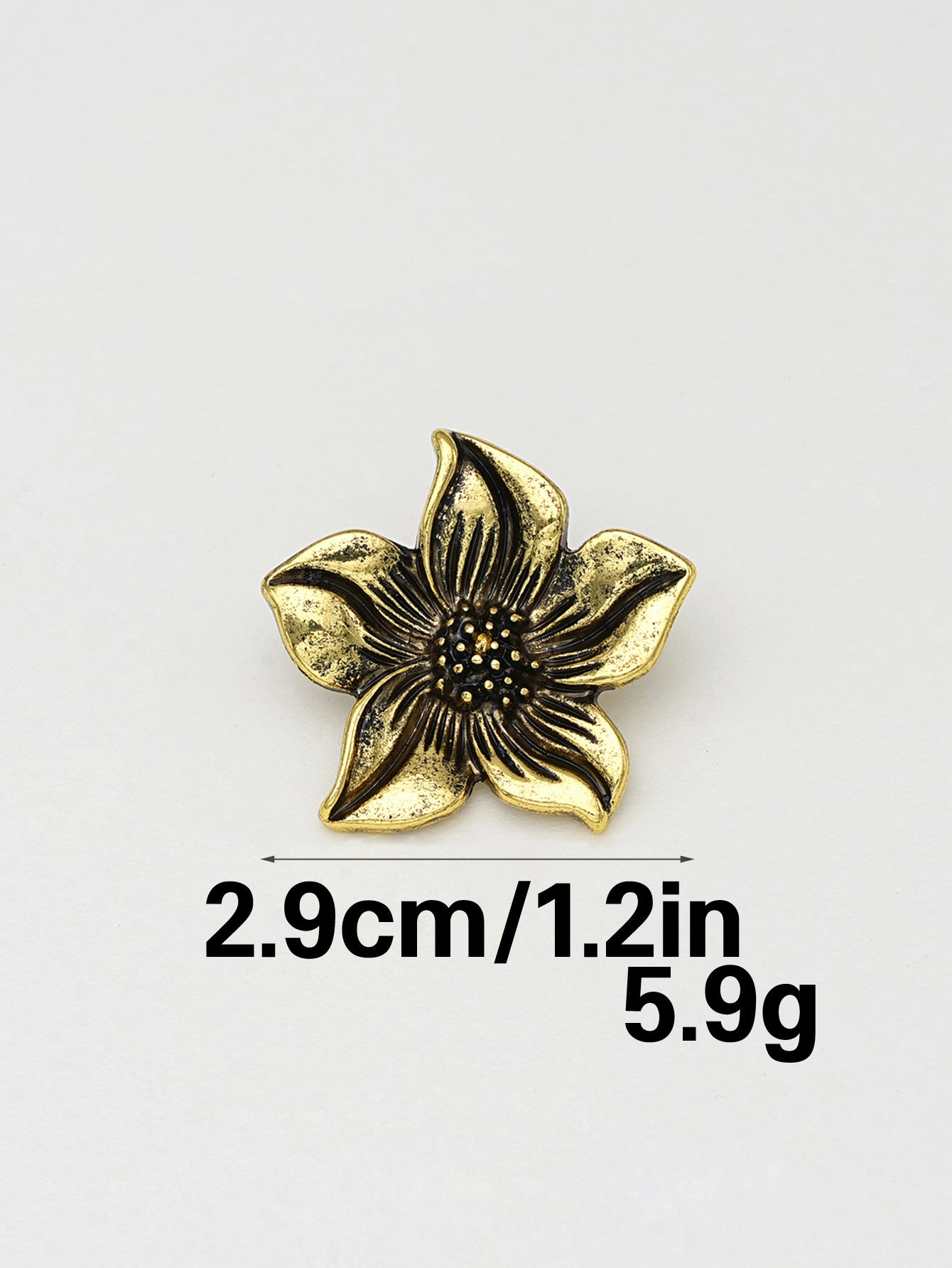 Large Floral Alloy Shank Buttons 20-Piece for Sweaters Coats Dresses