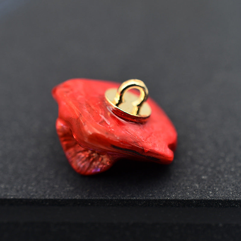 20mm Irregular Shell Buttons with Metal Shank 8 Colors 40 Pack