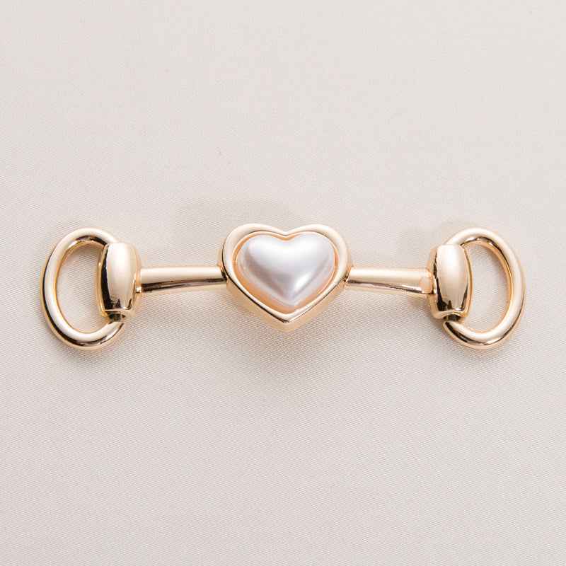 73mm Gold Silver Metal Heart Chain Decorative Buckle 20 Pack