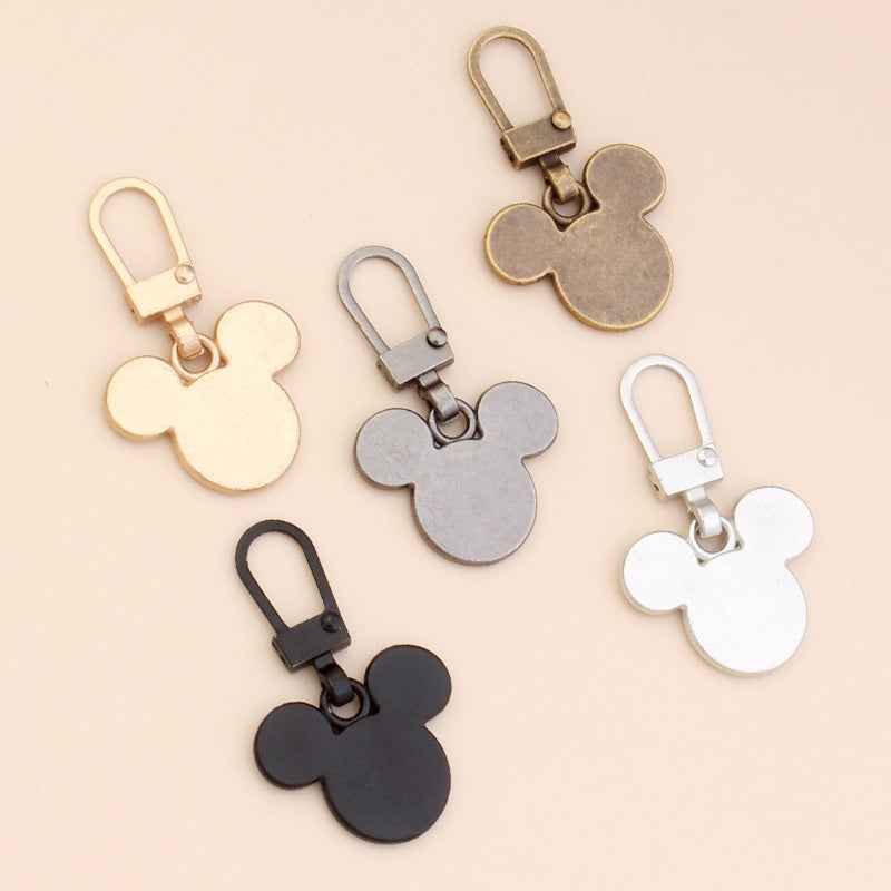Detachable Alloy Bear Charm Replacement Zipper Pulls Sliders 15pcs