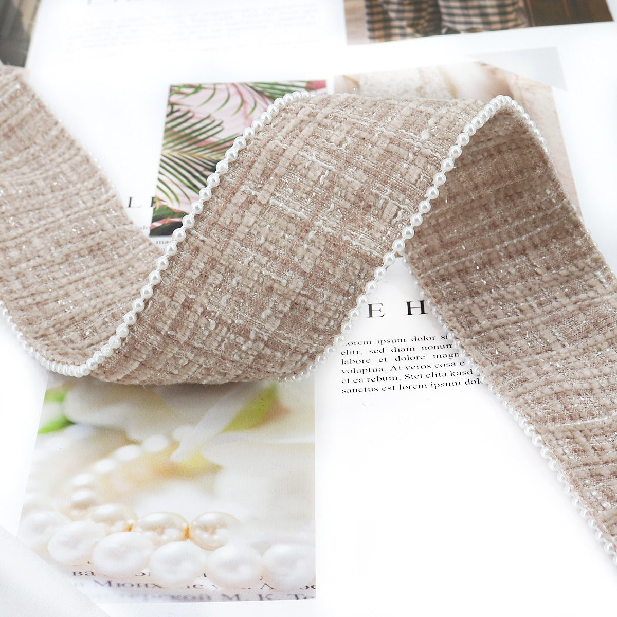 38 mm Ruudullinen Flanelliraita Helmireunalla 5 Yards