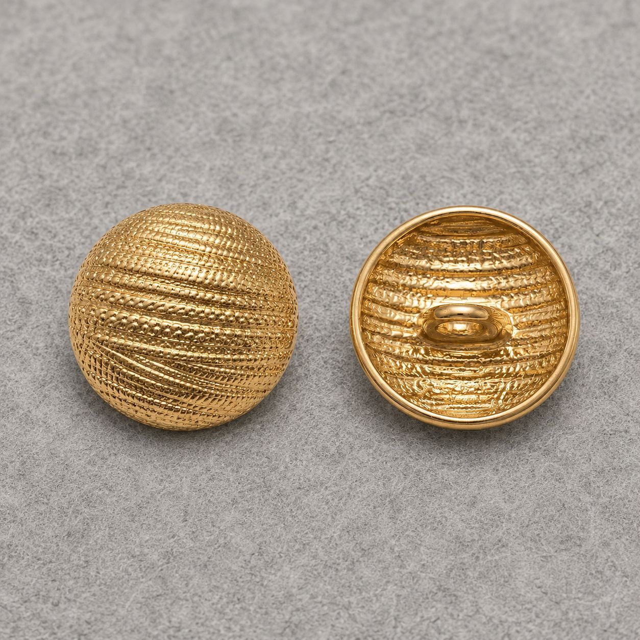 Gold Mesh Round Metal Shank Buttons 50PCS For Knits,Coats & Sweaters