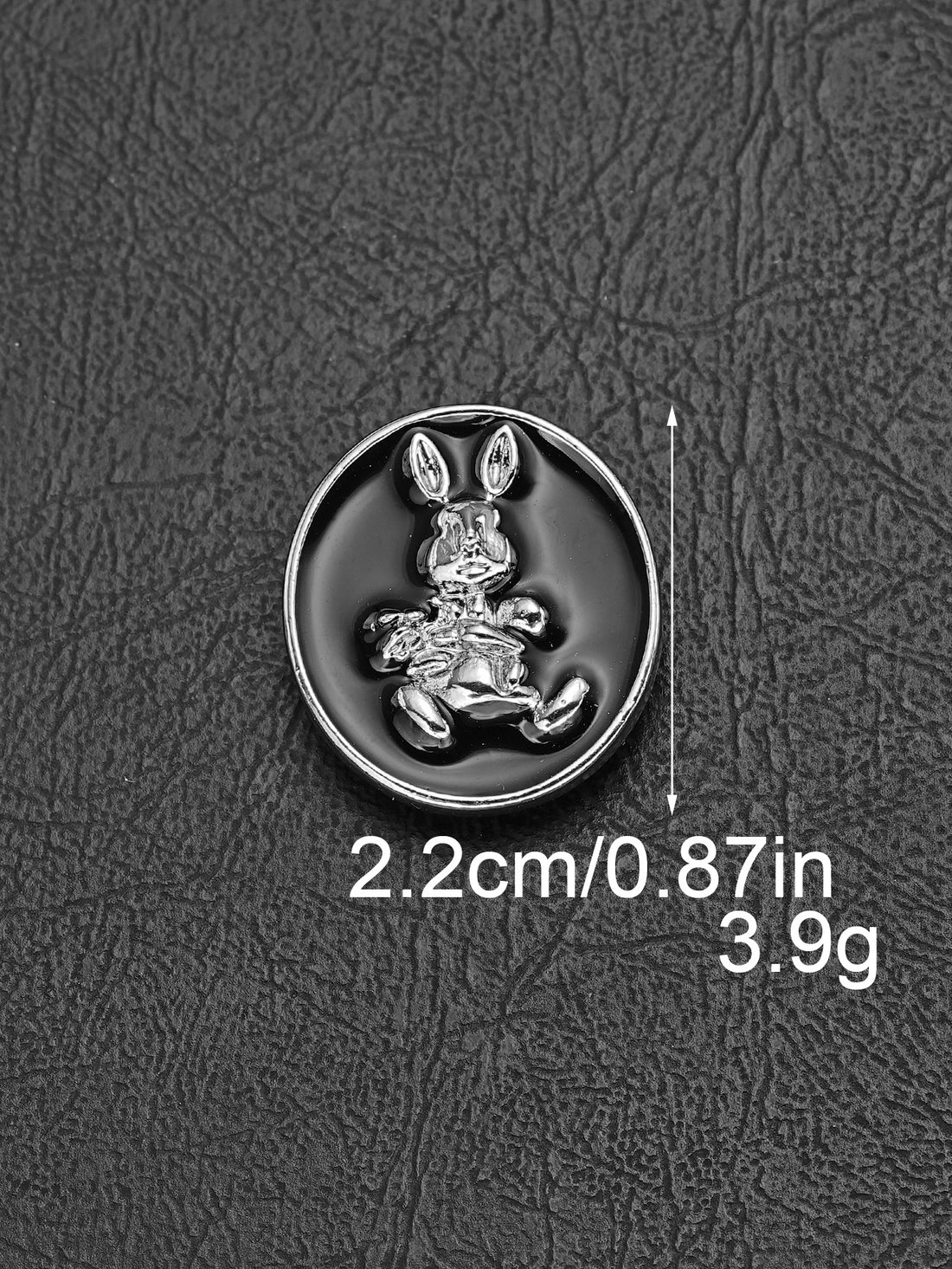 35L 22mm Oval Rabbit Pattern Zinc Alloy Plated Shank Buttons 10 Pack