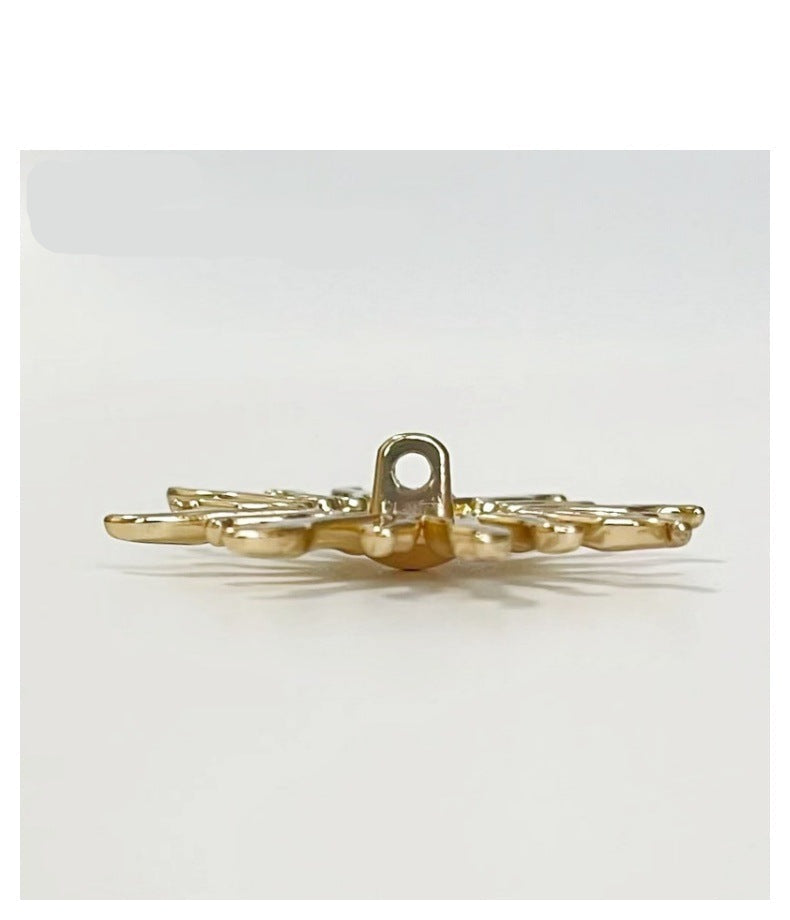 Fashion Sun-Shaped Metal Shank Buttons for Hand Sewing 20PCS