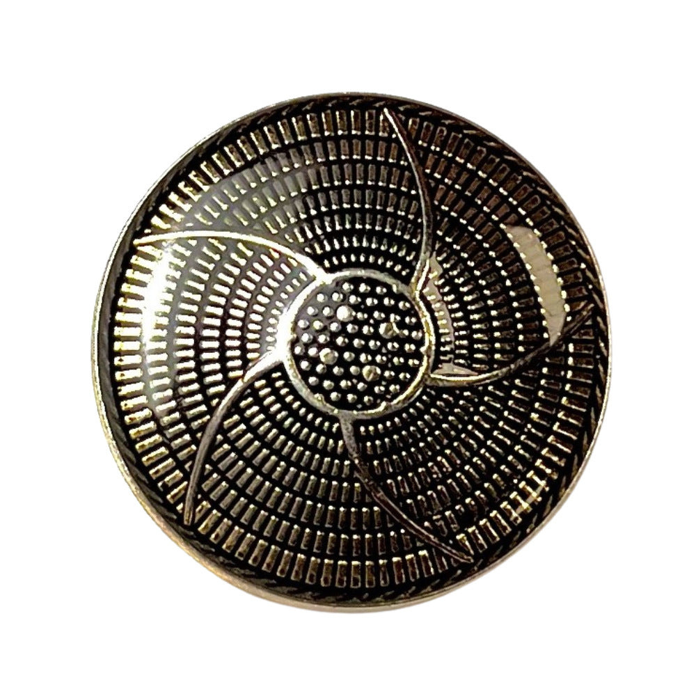 Botones de metal en espiral de resina vintage color oro rosa de 25 mm, 10 piezas