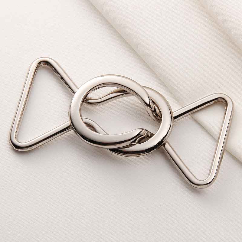Metal Coat Belt Buckles Adjustable Waist Clasps with Rings 20pcs
