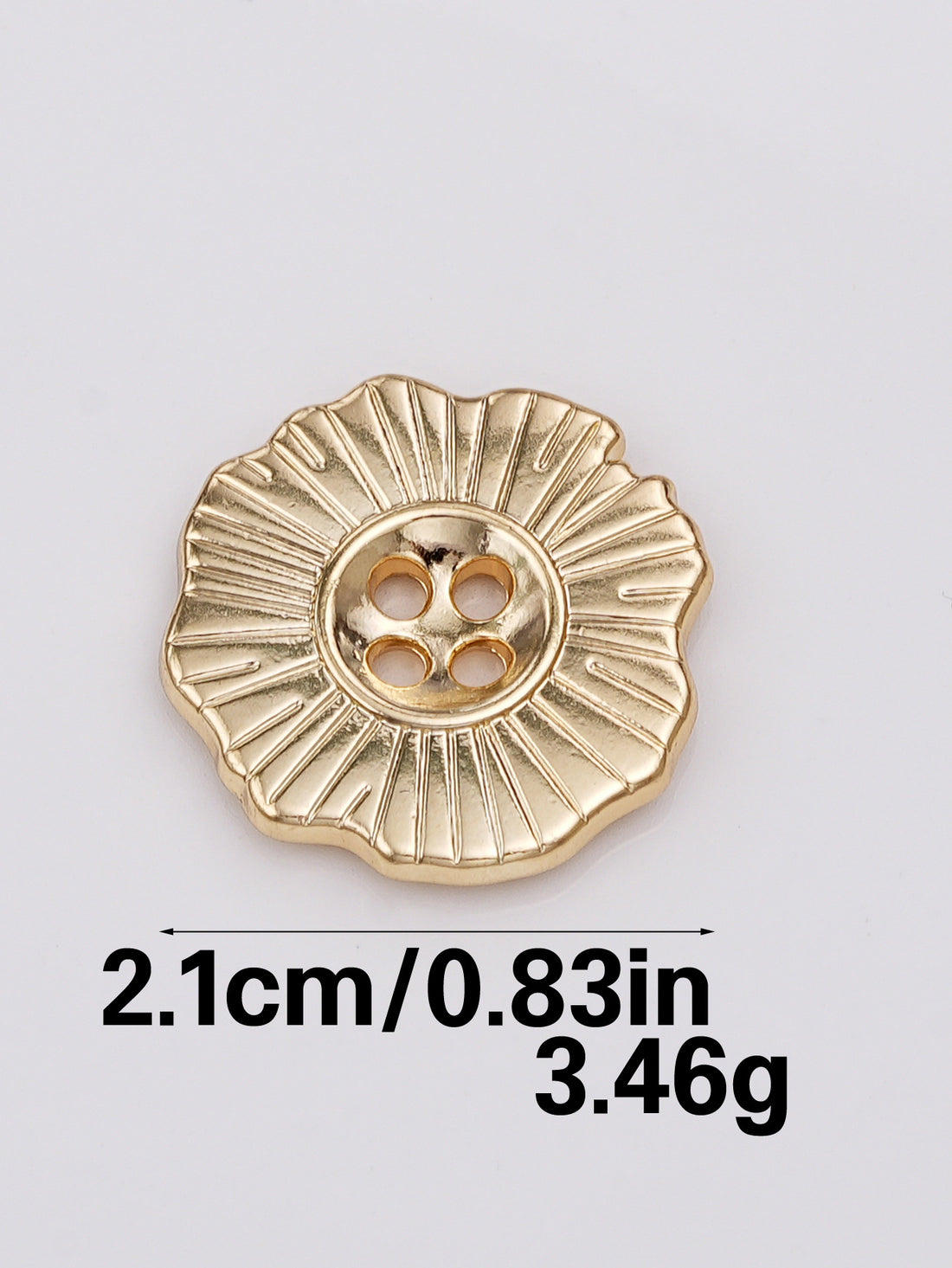 21mm 4-Hole Vintage Decorative Zinc Alloy Metal Buttons 20 Pack