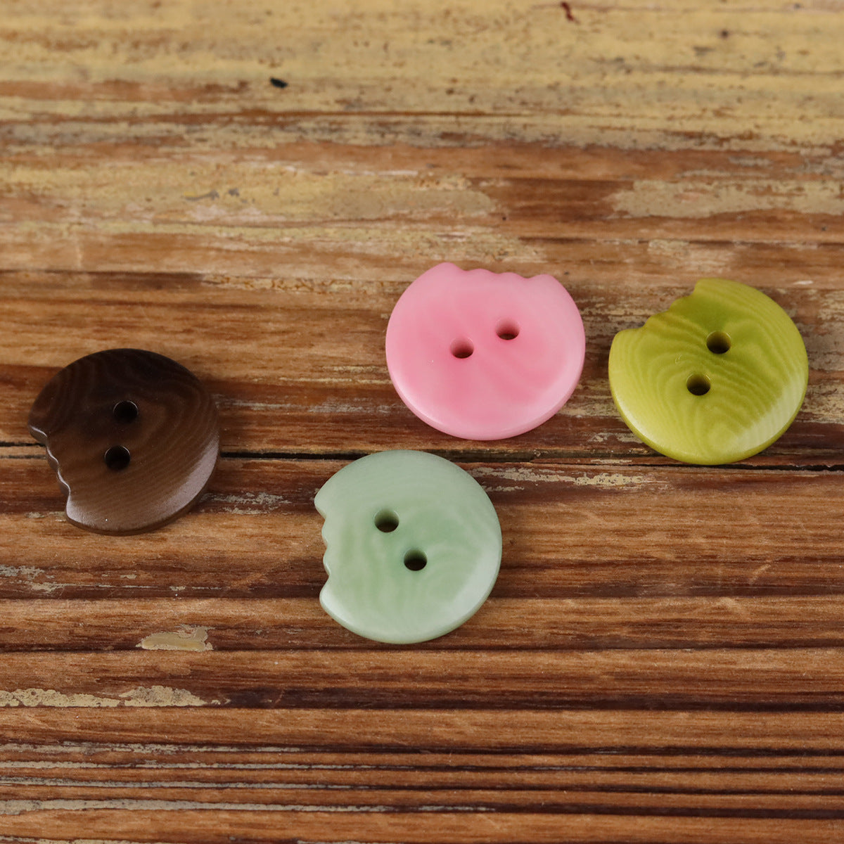 Irregular Edge Natural Seed Buttons 2-Hole | Pack of 20