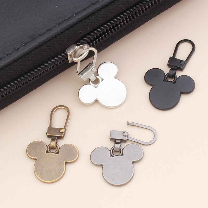 Detachable Alloy Bear Charm Replacement Zipper Pulls Sliders 15pcs