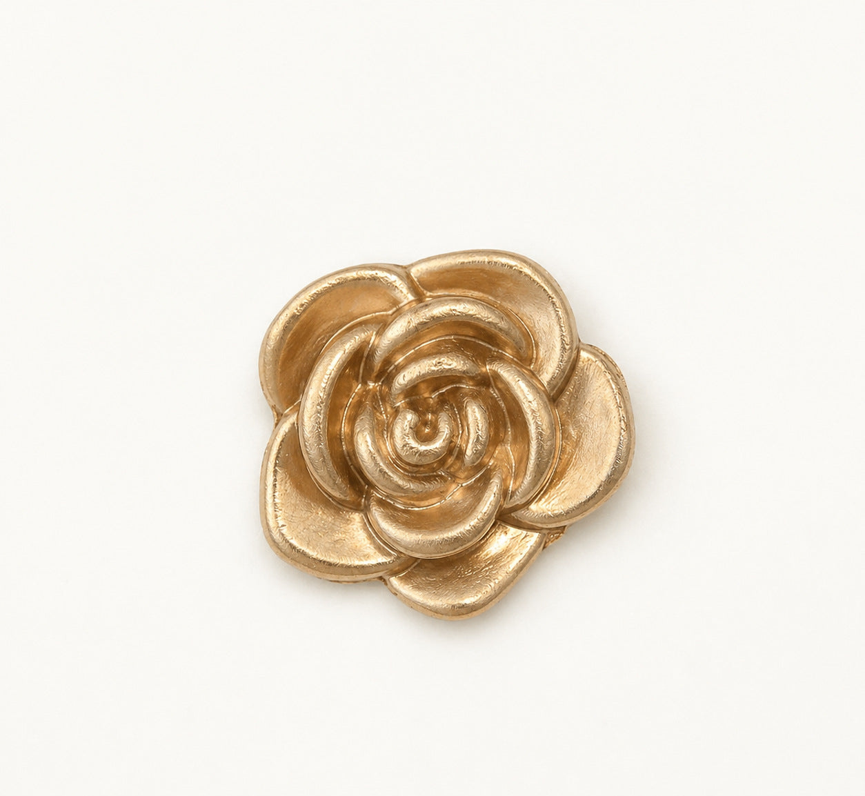 Vintage Sand Gold Rose Flower Metal Shank Buttons – 30PCS