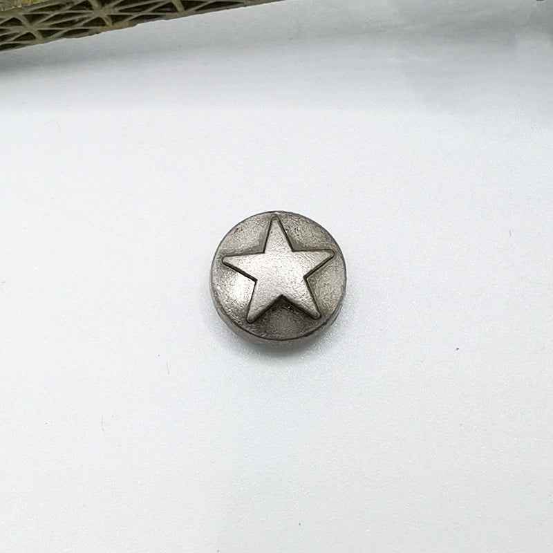 Vintage Silver Star Studs – Punk Rock Spikes 55 Pack(11 Styles)