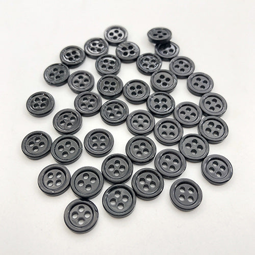 9/10/12.5mm Round 2-Hole Natural Shell Colorful Shirt Buttons 70 Pack