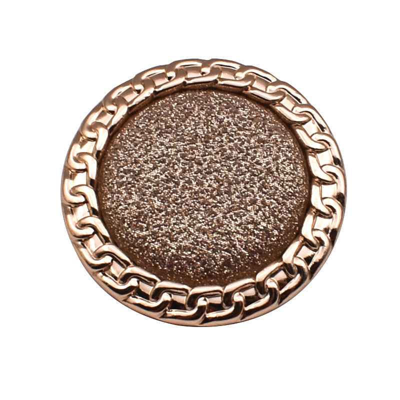 18/23/25mm Gold/Black Sequin Fabric-Covered Shank Buttons 18 Pack