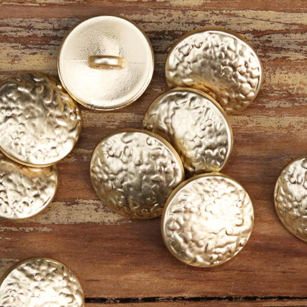12mm Round Wave-Face Vintage Metal Shank Buttons 200pcs for Shirts Blouses