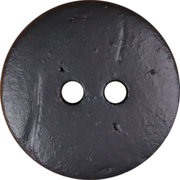Black Coconut Shell Round 2-Hole Fine Buttons – American Vintage Style – Set of 30