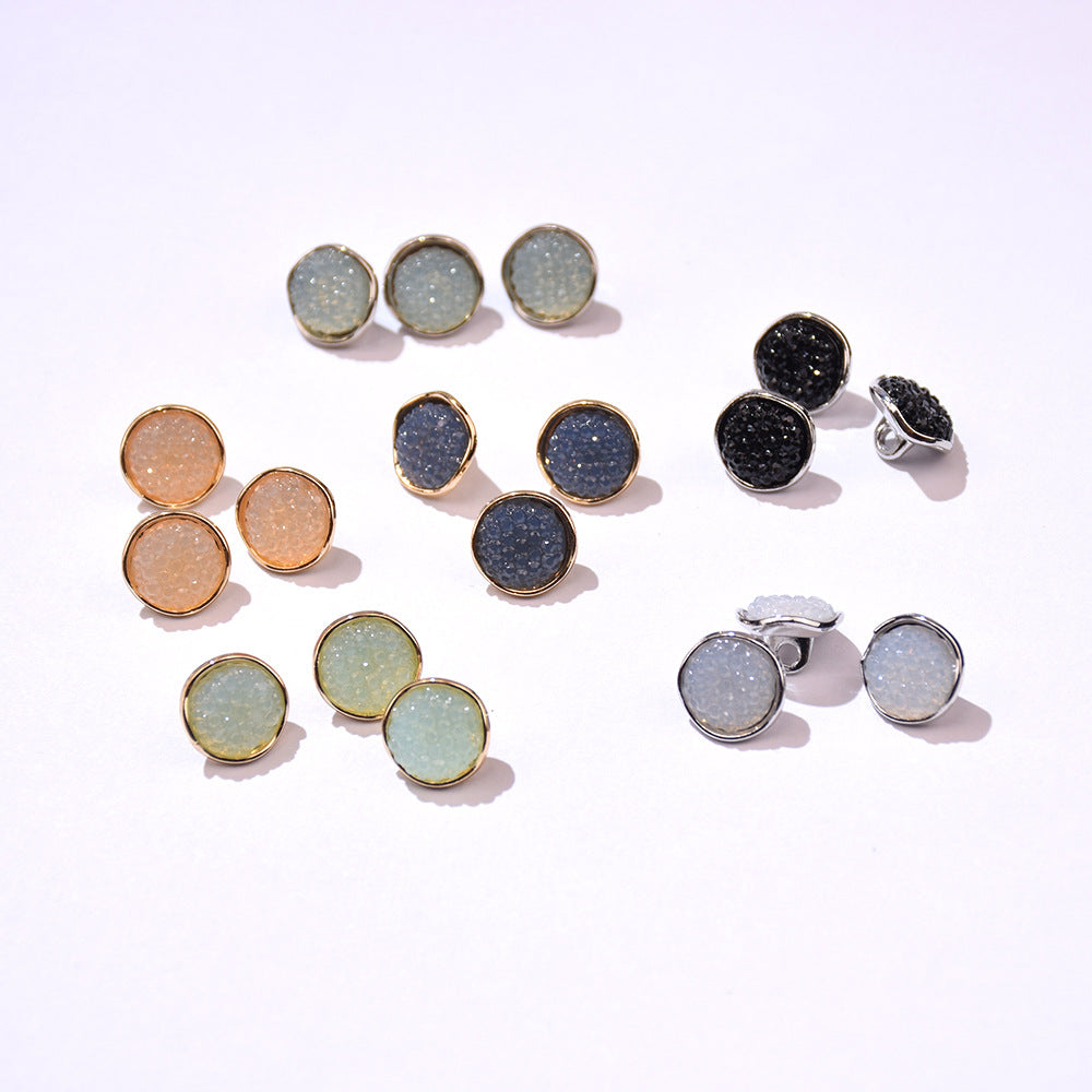 10mm Twinkle Star Resin Metal Buttons 20-Pack for Blouses Shirts