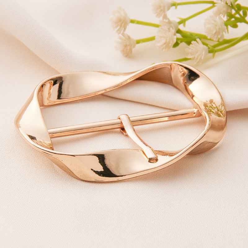 35/40/50mm Gold Silver Flanged Oval Belt Metal Buckles 20pcs
