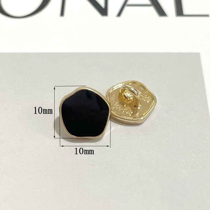 Pearl Black/White Metal Shank Buttons 10mm for Shirts Blouses Sheer Dresses