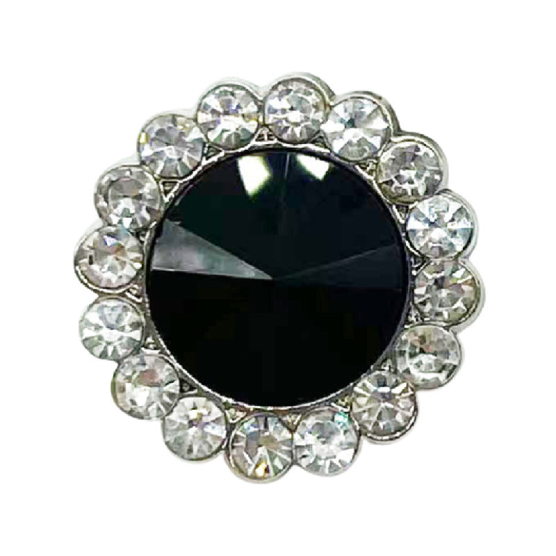 Luxe Rhinestone Flower Metal Button for Women’s Sweaters Coats 10pcs