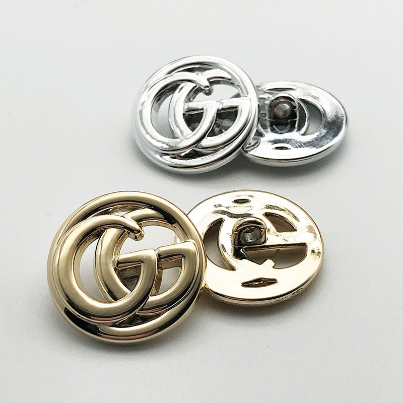 18/21/25mm Vintage Műanyag Dupla G Kúpos Gombok 60db