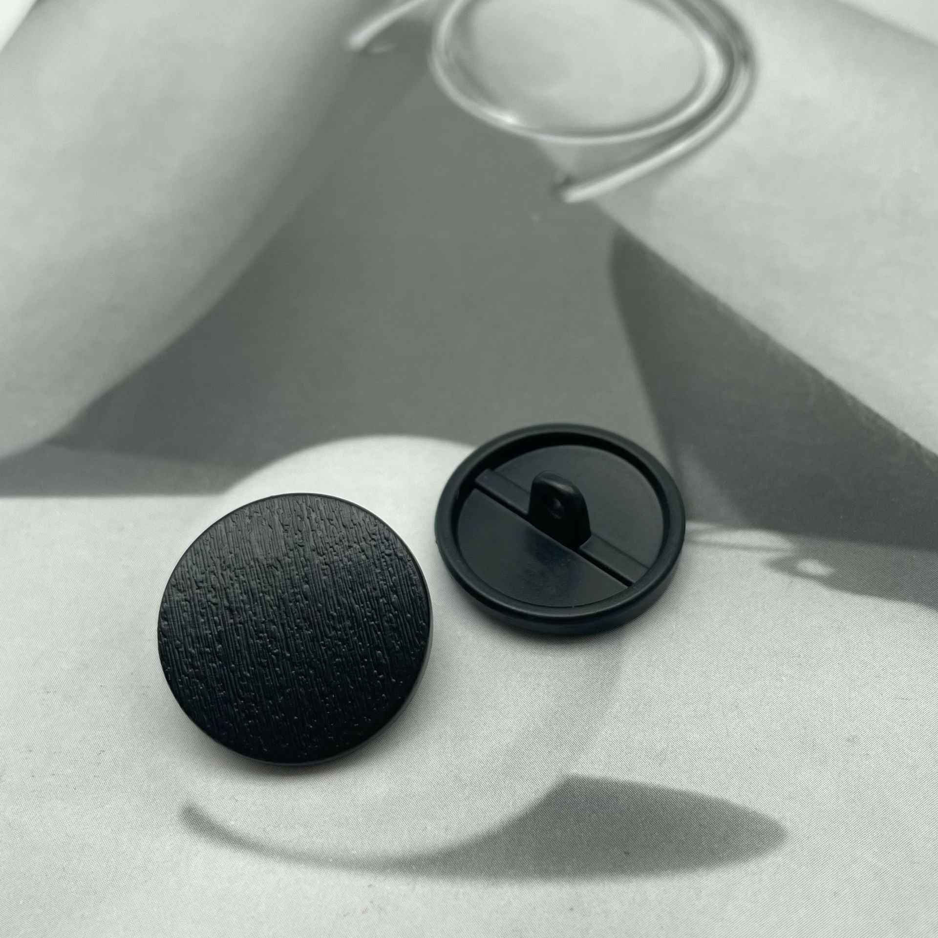 1 Inch Black Gold Round Matte Metal Shank Buttons for Clothing Bulk