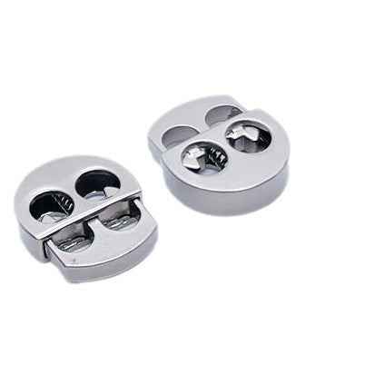 Zinc Alloy 2-Hole Cord Lock Adjustable Metal String Fastener 10PCS