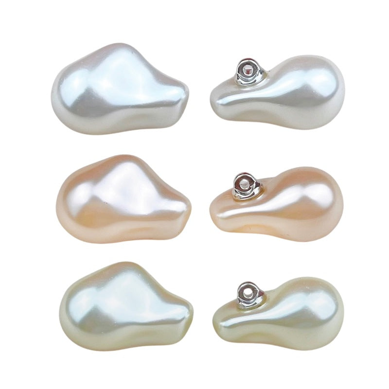 Botões de Cheongsam de Pérola Amendoim de Alto Brilho 18/23MM 10pcs
