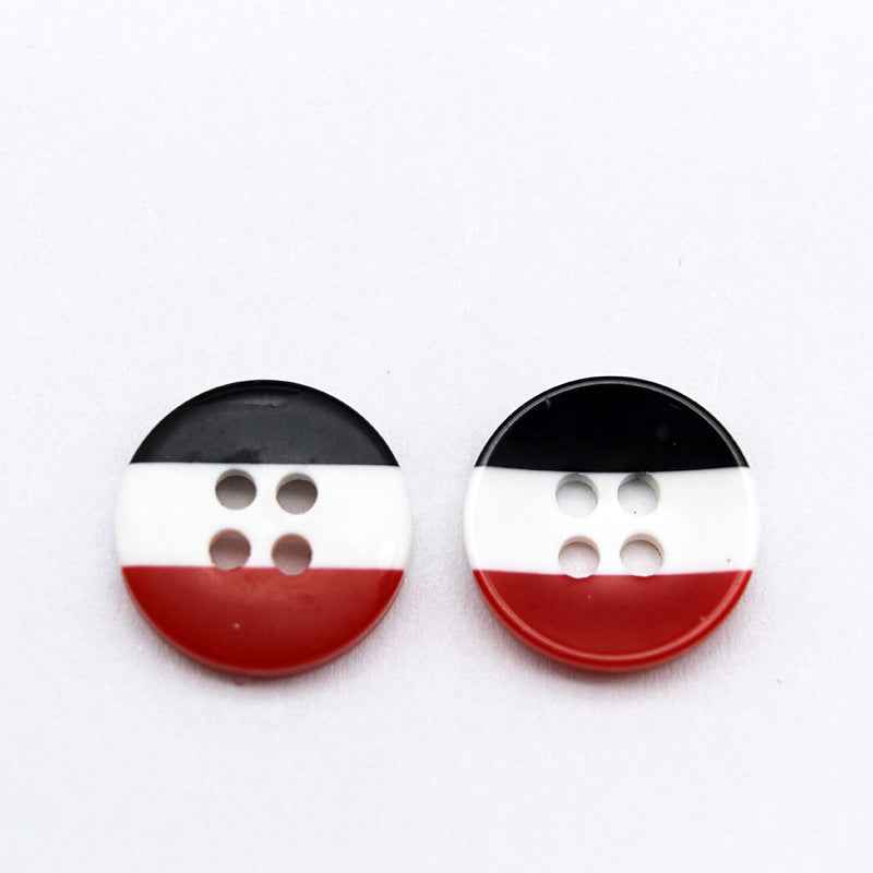 11.5/15mm Round Rainbow Striped Resin Buttons for Baby Clothing 100pcs