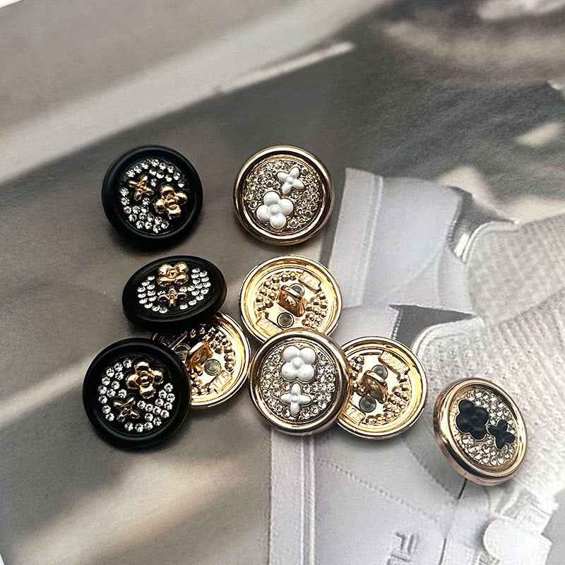 28L/36L/40L Round Two-Tone Metal Shank Sewing Buttons 10pcs