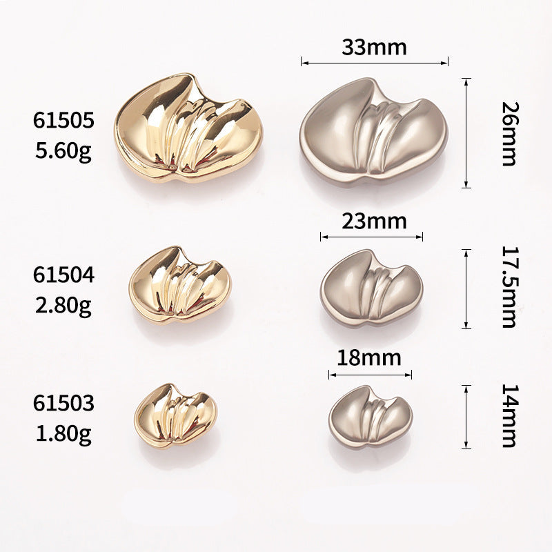 Paw Irregular-Shaped Metal Shank Buttons – 20-Piece Set