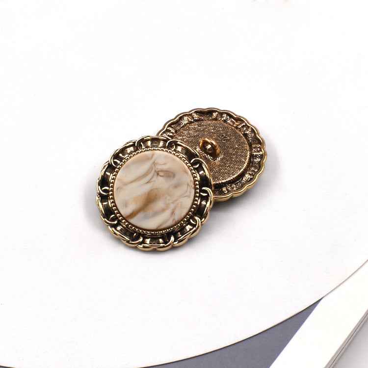 18/23/25mm Audrey Vintage Flat/Dome Resin Shank Button Set 60 Pack