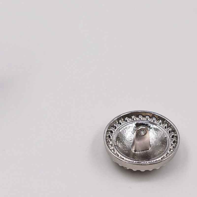 Round Black White Checkered Oil-Dripping Metal Shank Buttons 12 Pack
