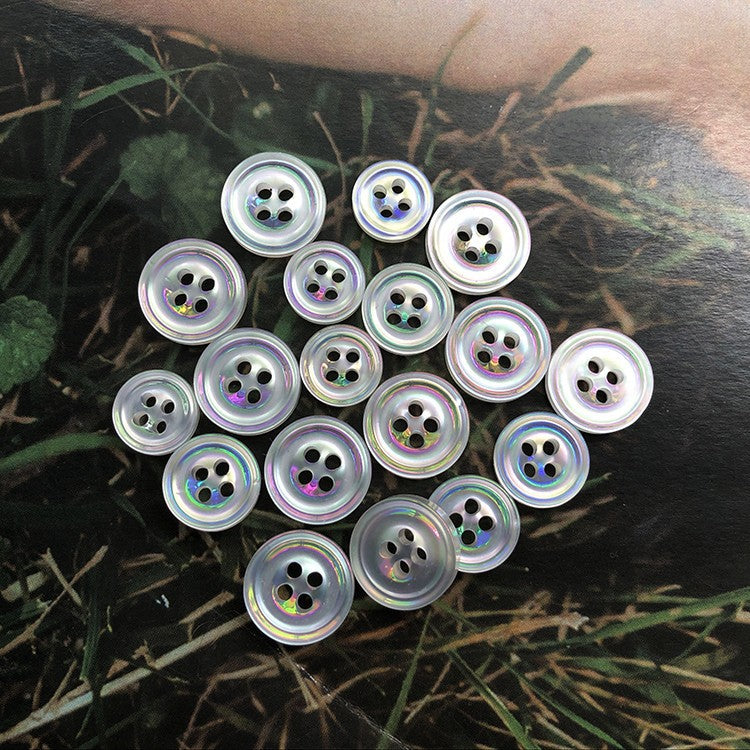 10mm Ronde 4-Gat Shirt Pareloïde Kleine Hars Knopen 270 Verpakking