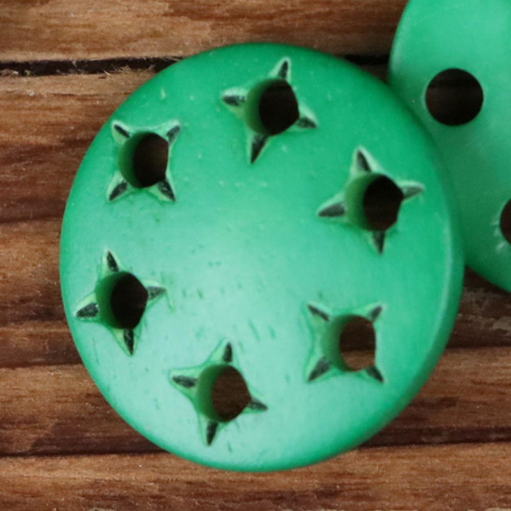 21mm Star Cutout Natural Horn Shank Buttons | Pack of 10