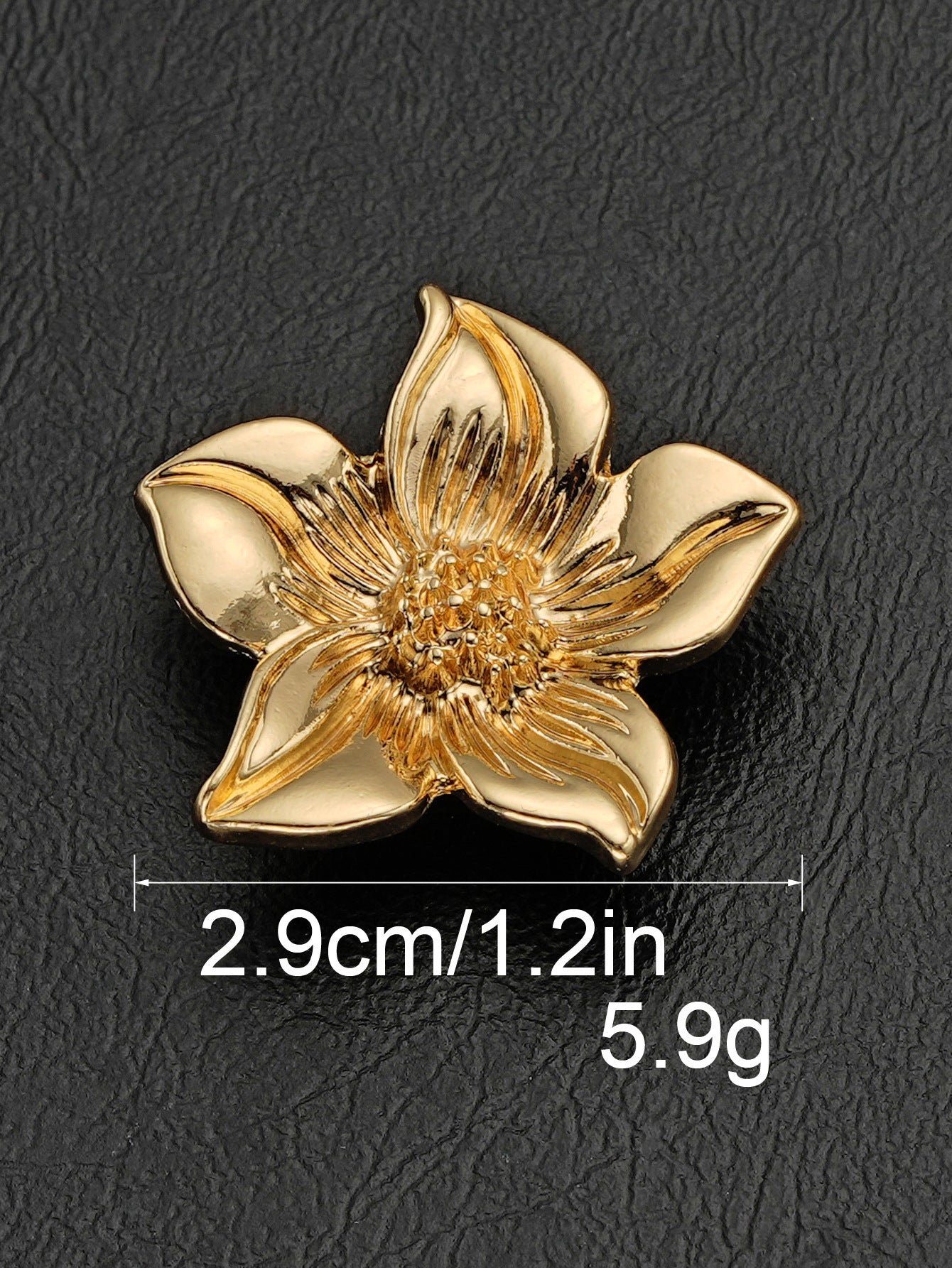 Large Floral Alloy Shank Buttons 20-Piece for Sweaters Coats Dresses