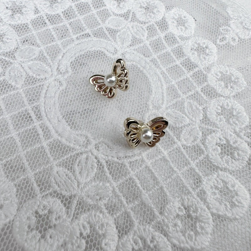 12.5MM Gold/Silver Butterfly Pearl Metal Shank Buttons 20pcs